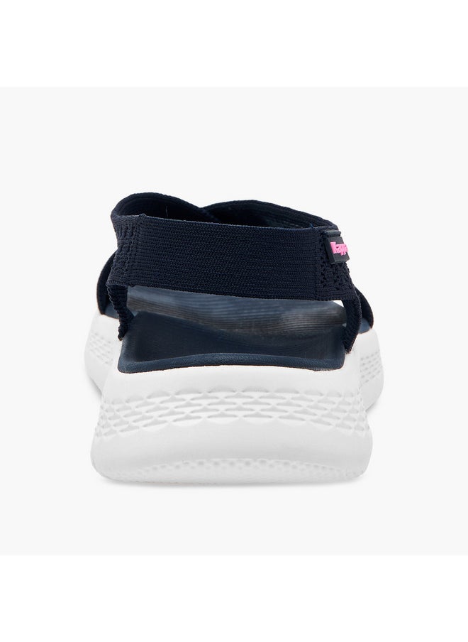 Women's Textured Slip-On Criss Cross Sandals