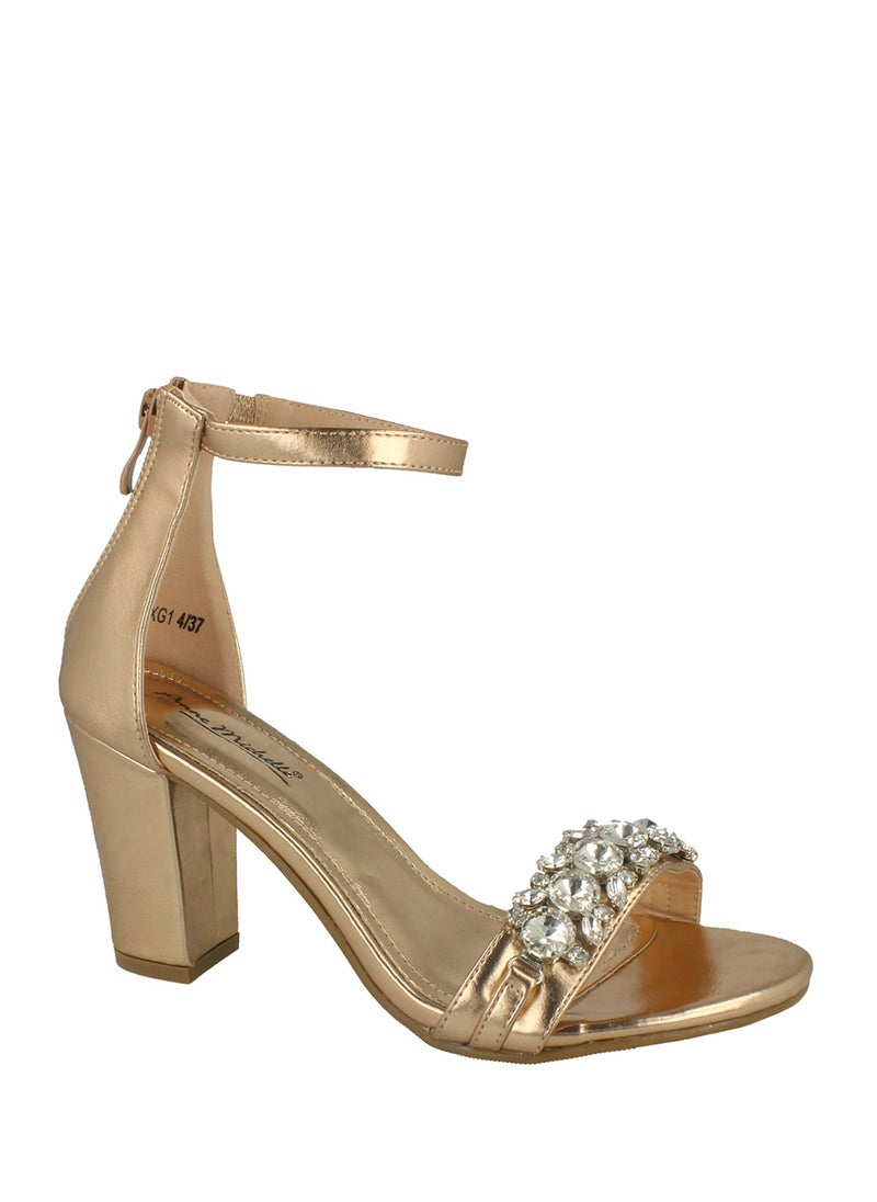 High Heel Sandal With Embellished Strap