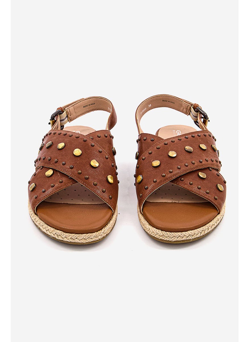 Women Kolleen Adjustable Sandals, Brown