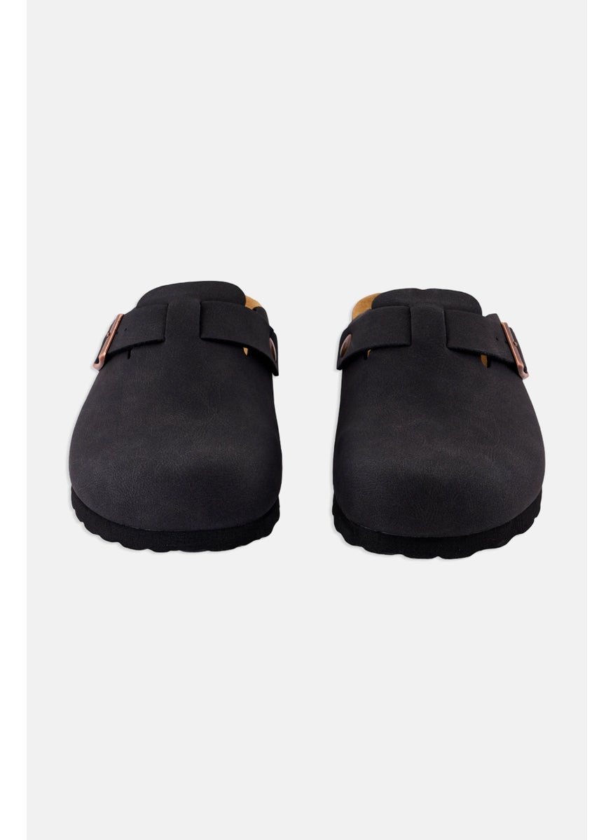 Women Slip On Brand Logo Clogs, Black