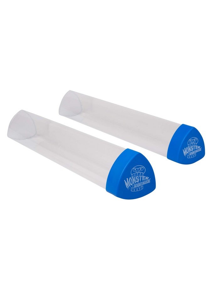 Playmat Tube Prism-Shaped Play Mat Tube (Blue)- Won'T Roll Off Surface And Easy In And Out Design (2 Pack)