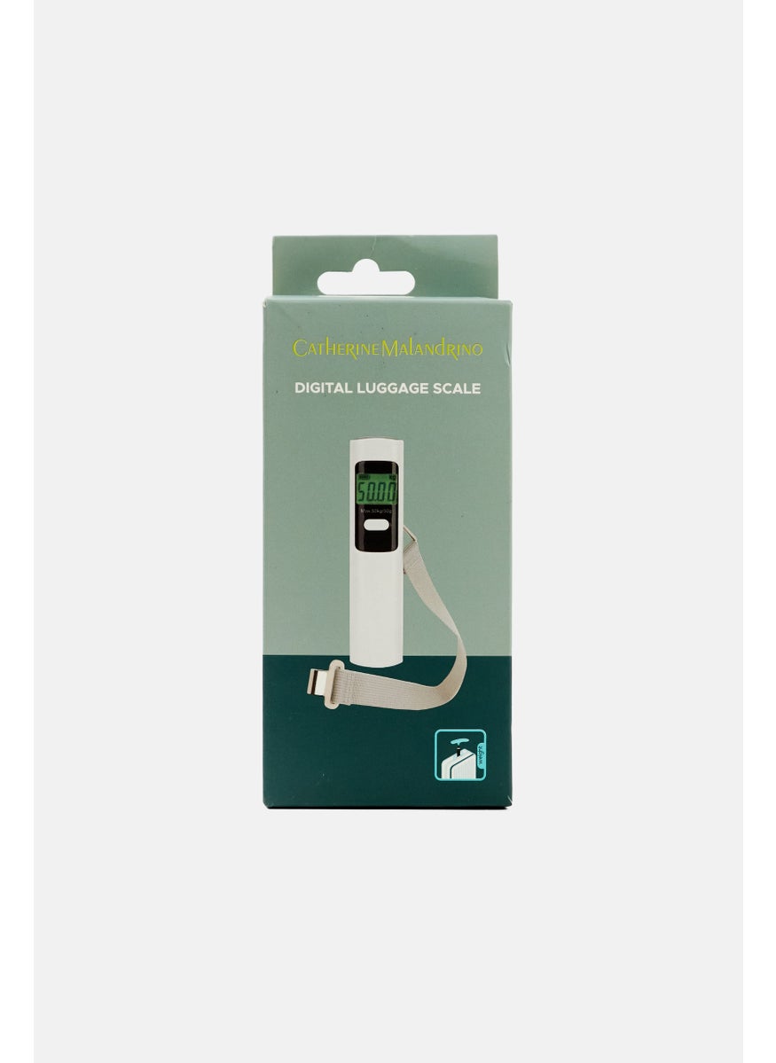 Digital Luggage Scale, White