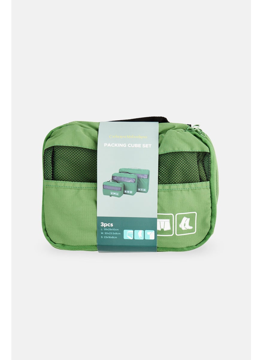 3 Pcs Packing Cube Set, Green