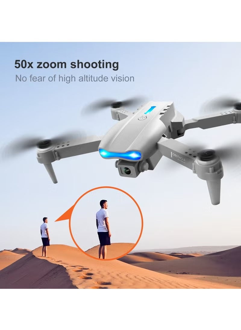 E99 PRO Drone  Professional 4K HD Dual Camera Automatic Foldable Design Height Keep  Mini Helicopter for Aerial Photography & Adventure Easy to Use