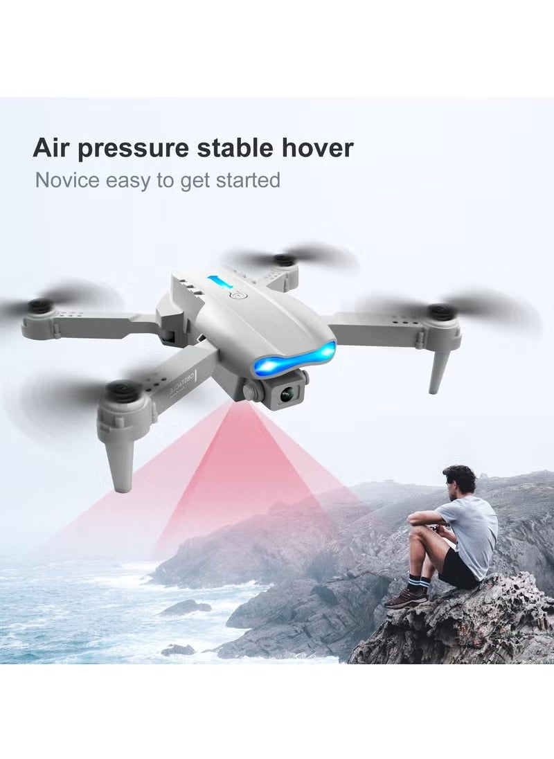 E99 PRO Drone  Professional 4K HD Dual Camera Automatic Foldable Design Height Keep  Mini Helicopter for Aerial Photography & Adventure Easy to Use
