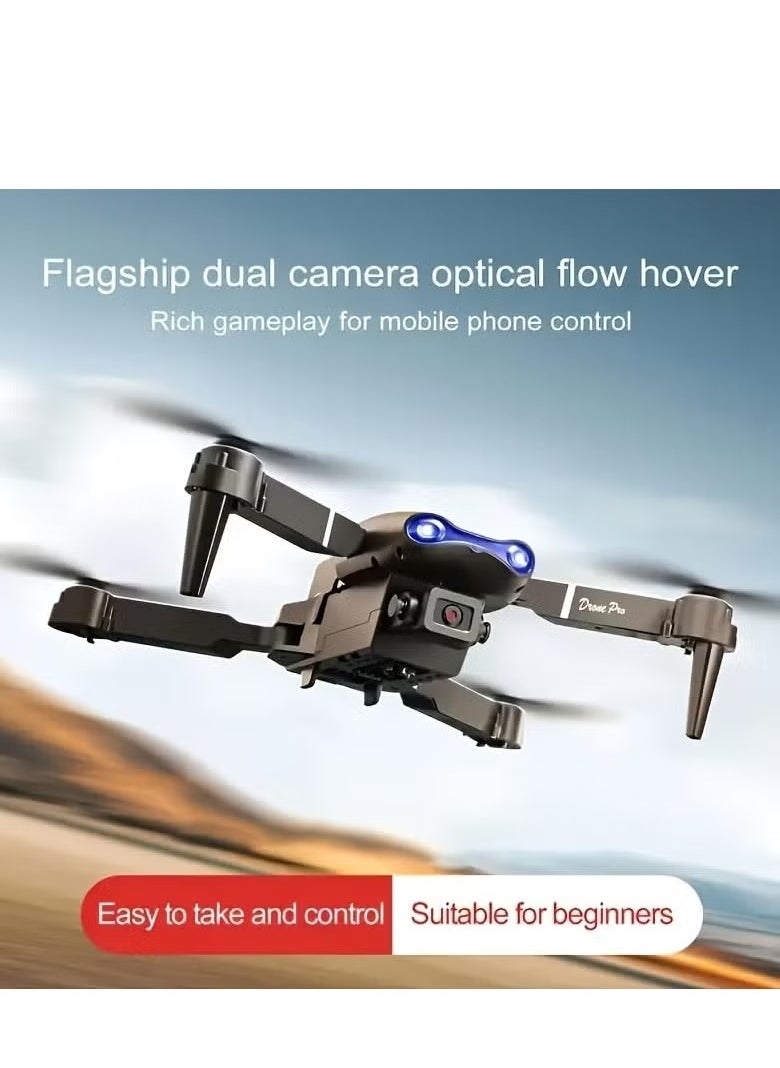 E99 PRO Drone  Professional 4K HD Dual Camera Automatic Foldable Design Height Keep  Mini Helicopter for Aerial Photography & Adventure Easy to Use