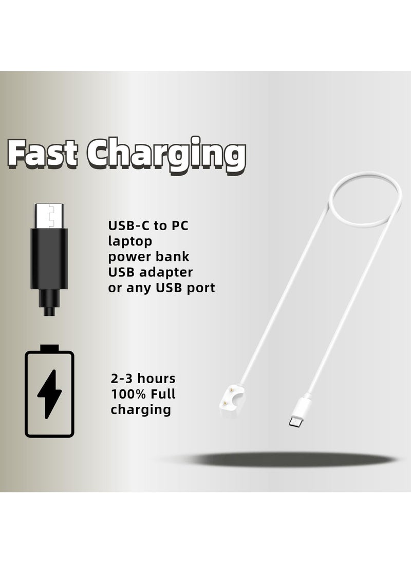 Charging Cable for Galaxy Fit 3 Watch Replacement Charger (Type-C) Magnetic Replacement Charging Cable Dock for Galaxy Fit3 SM-R390 Smartwatch 3.3FT/100cm Charging Cord (White)