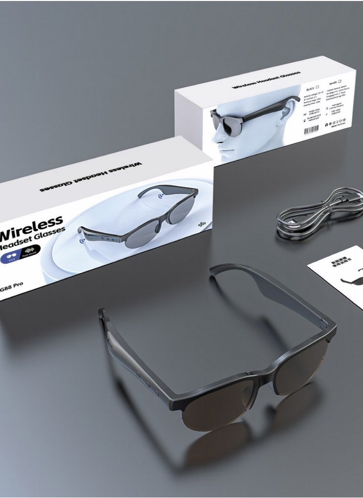 Smart Bluetooth glasses can be used as headphones to answer calls and listen to music. They can also be used as sunglasses for sun protection. They are suitable for outdoor sports, running, fishing,
