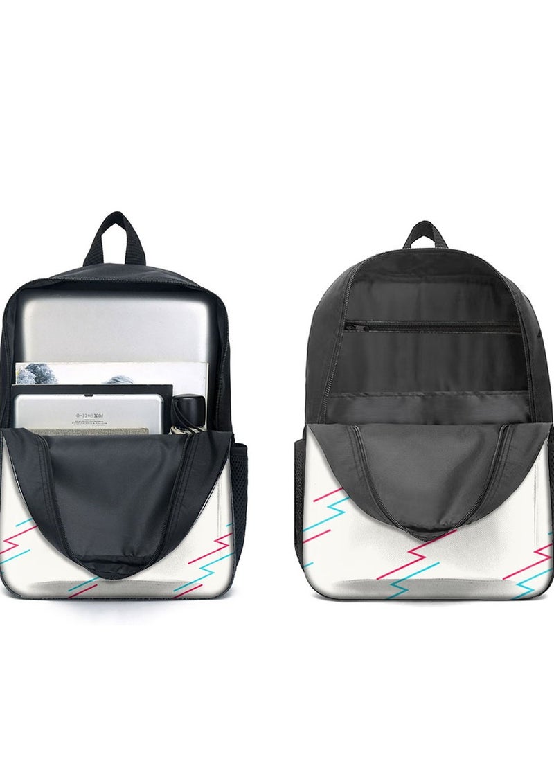Printed backpack polyester schoolbag large-capacity cross-body bag student-ZZ-Garfield (universal standard three-piece set) - 7 - 120