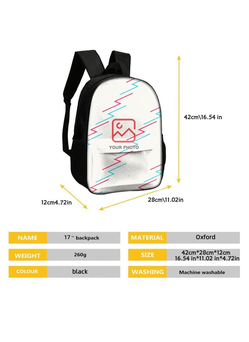 Printed backpack polyester schoolbag large-capacity cross-body bag student-ZZ-Garfield (universal standard three-piece set) - 7 - 120