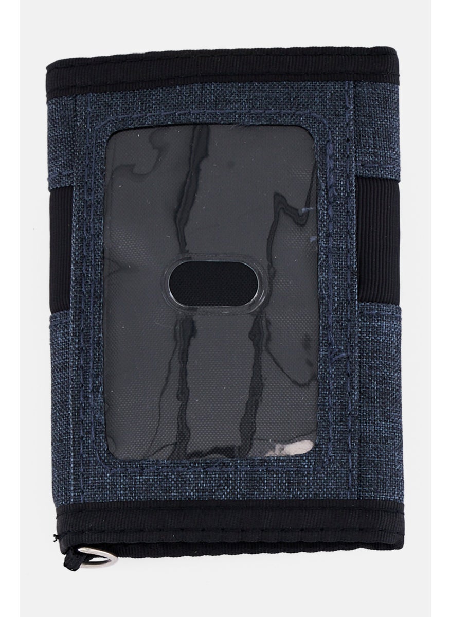 Men Brand Logo Trifold Wallet 12 H x 9 L x 2 W cm, Black