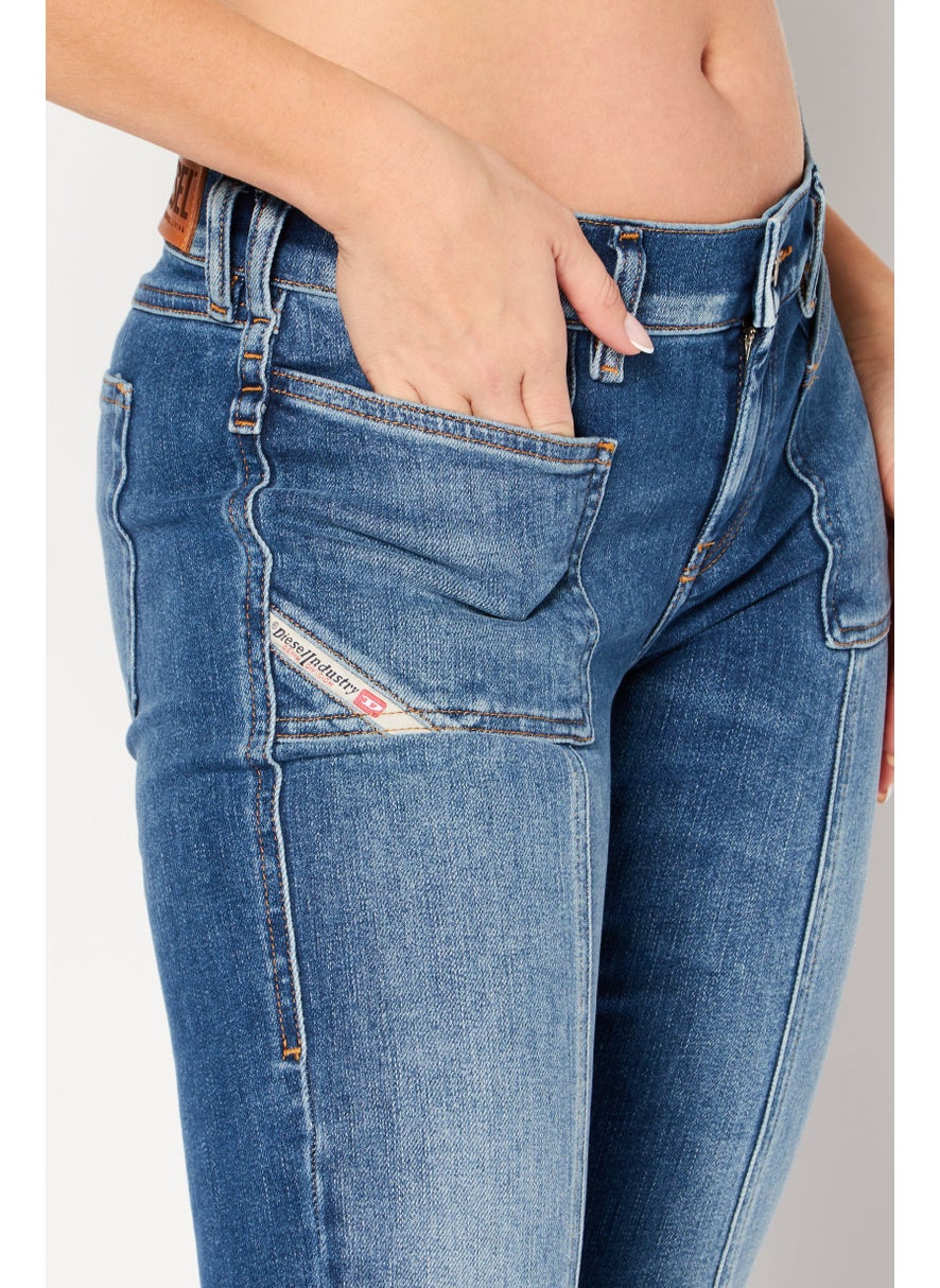 Women Super Skinny Fit Wash Non-Stretchable Denim, Blue