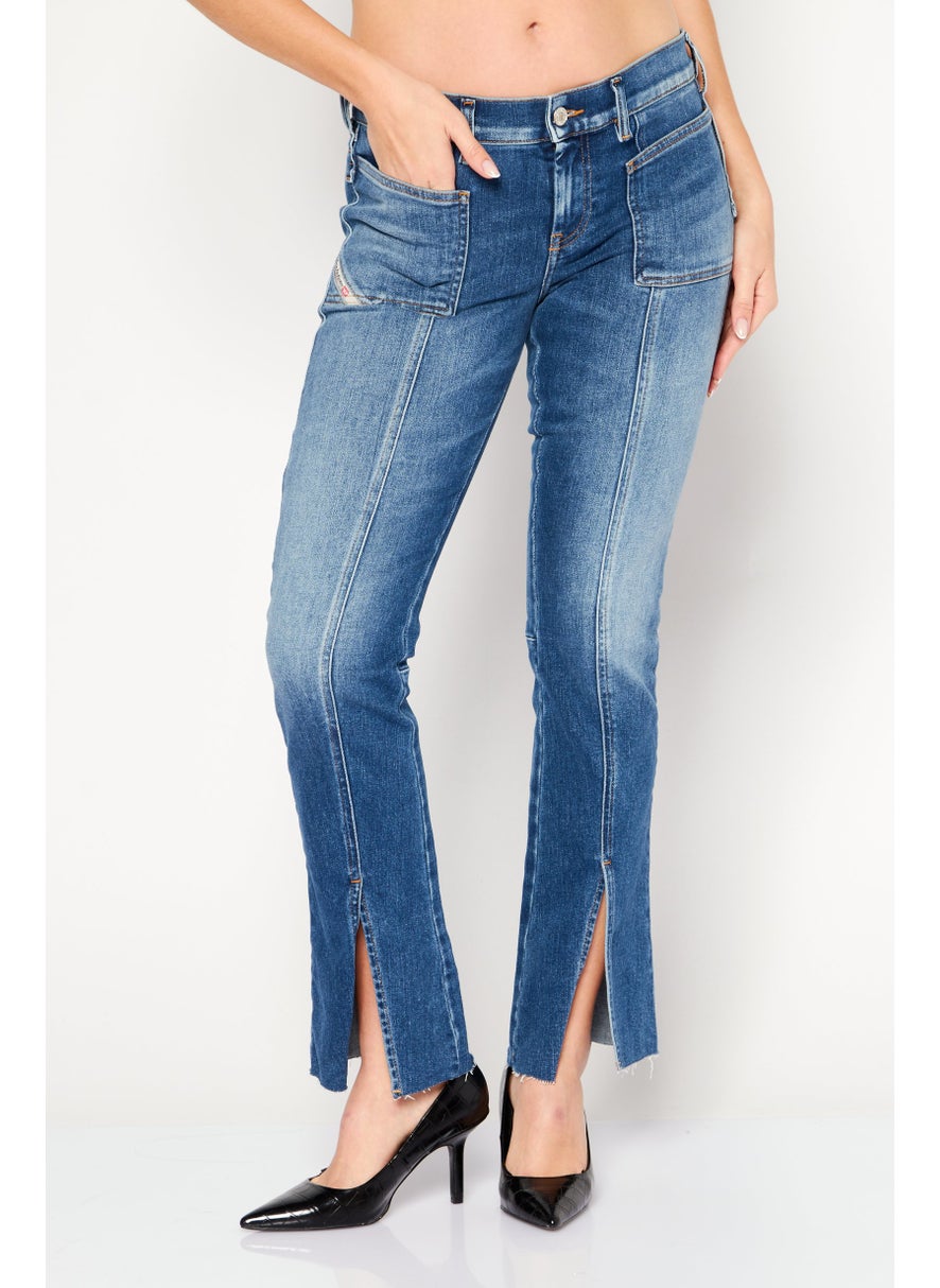 Women Super Skinny Fit Wash Non-Stretchable Denim, Blue