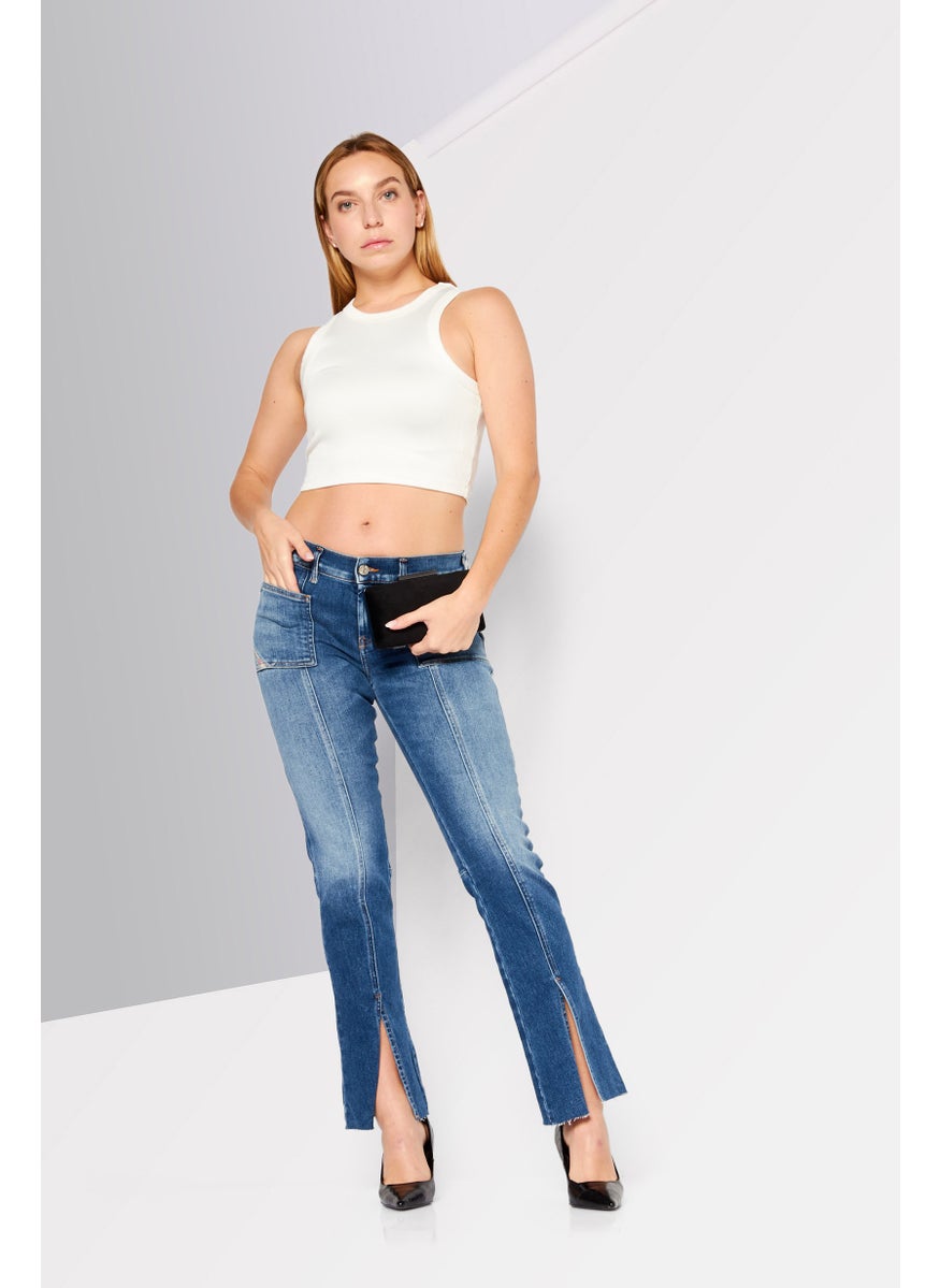 Women Super Skinny Fit Wash Non-Stretchable Denim, Blue