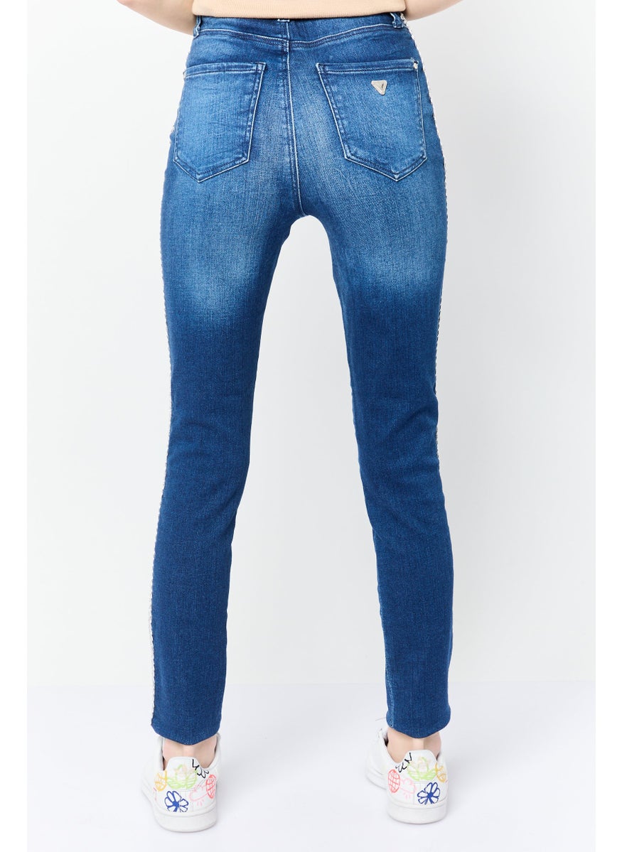 Women Skinny Fit Wash Stretchable Denim, Blue