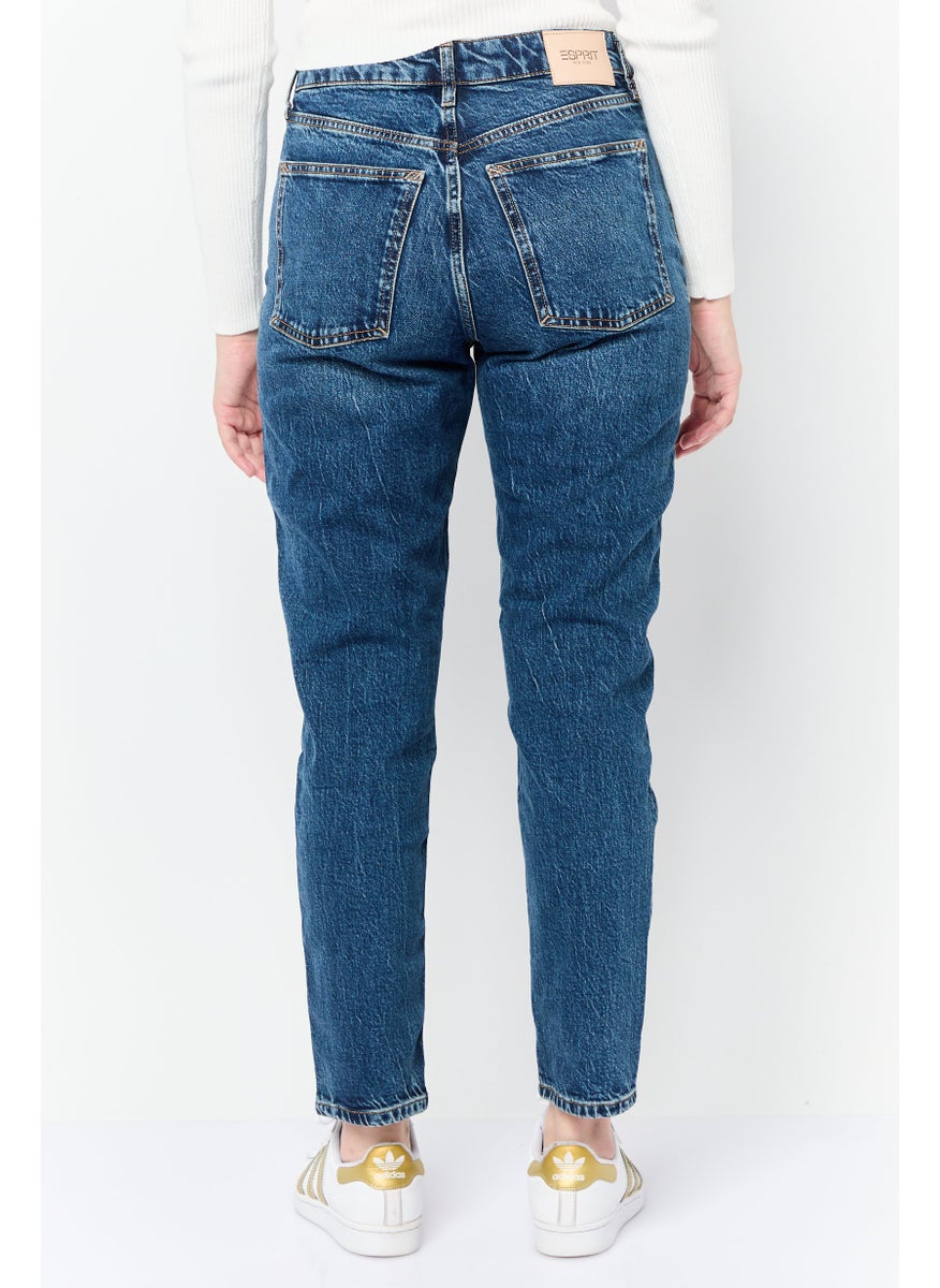 Women Classic Fit Washed Stretchable Jeans, Blue