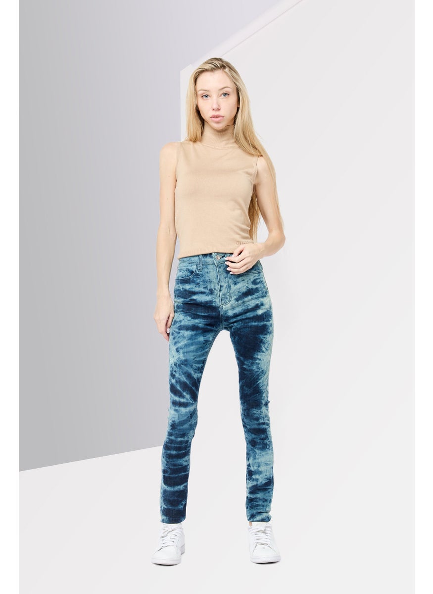 Women Ultimate Skinny Fit Wash Stretchable Denim, Blue