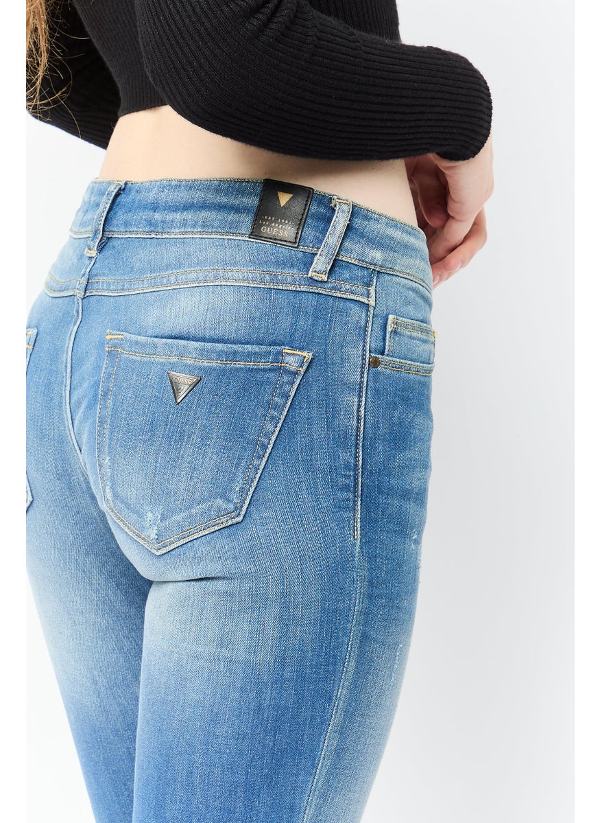 Women Skinny Fit Dark Wash Stretchable Denim, Navy