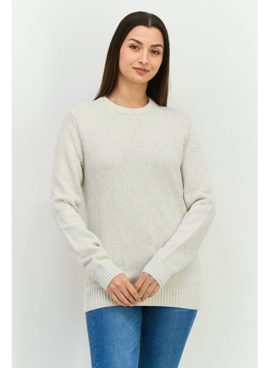 Women Crew Neck Heather Sweater, Oxford Heather