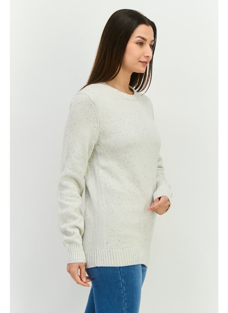 Women Crew Neck Heather Sweater, Oxford Heather