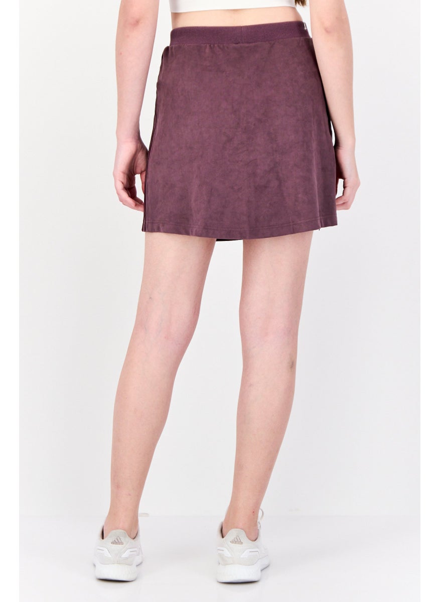 Women Sportswear Fit Brand Logo Training Skirts, Maroon