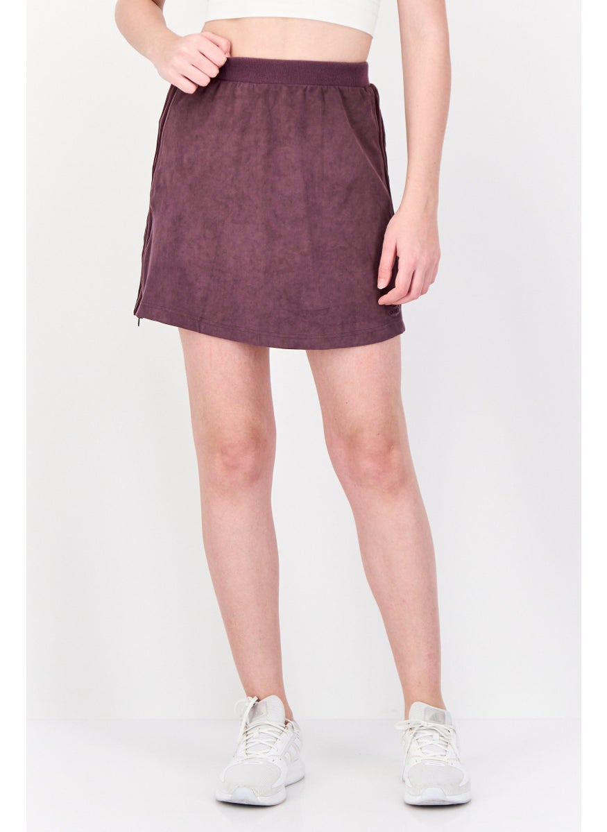 Women Sportswear Fit Brand Logo Training Skirts, Maroon
