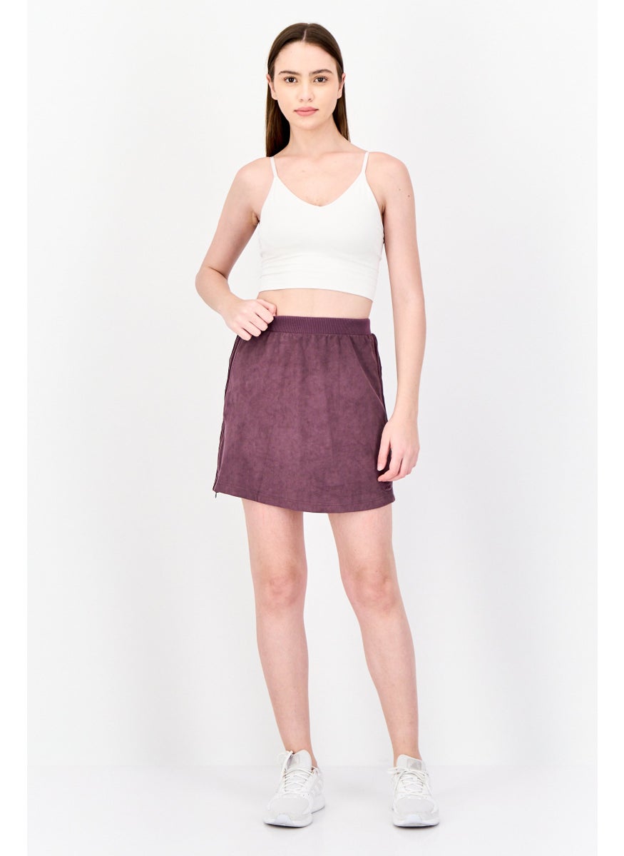Women Sportswear Fit Brand Logo Training Skirts, Maroon