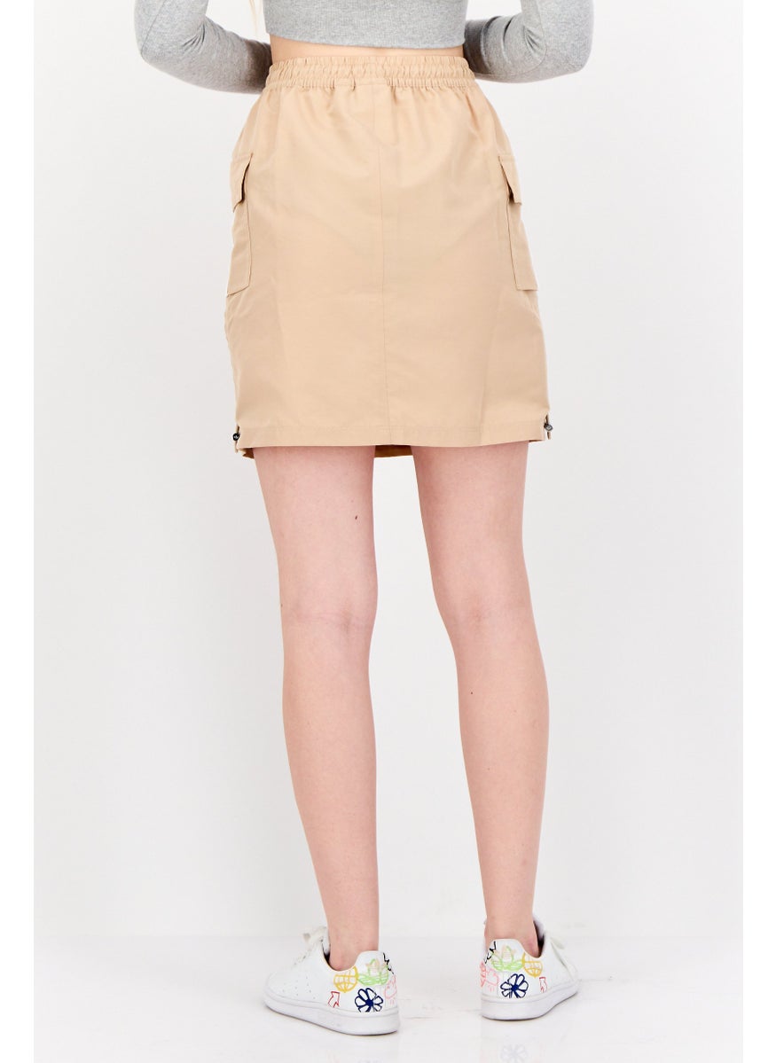 Women Sportswear Fit Outdoor Cargo Skirt, Tan