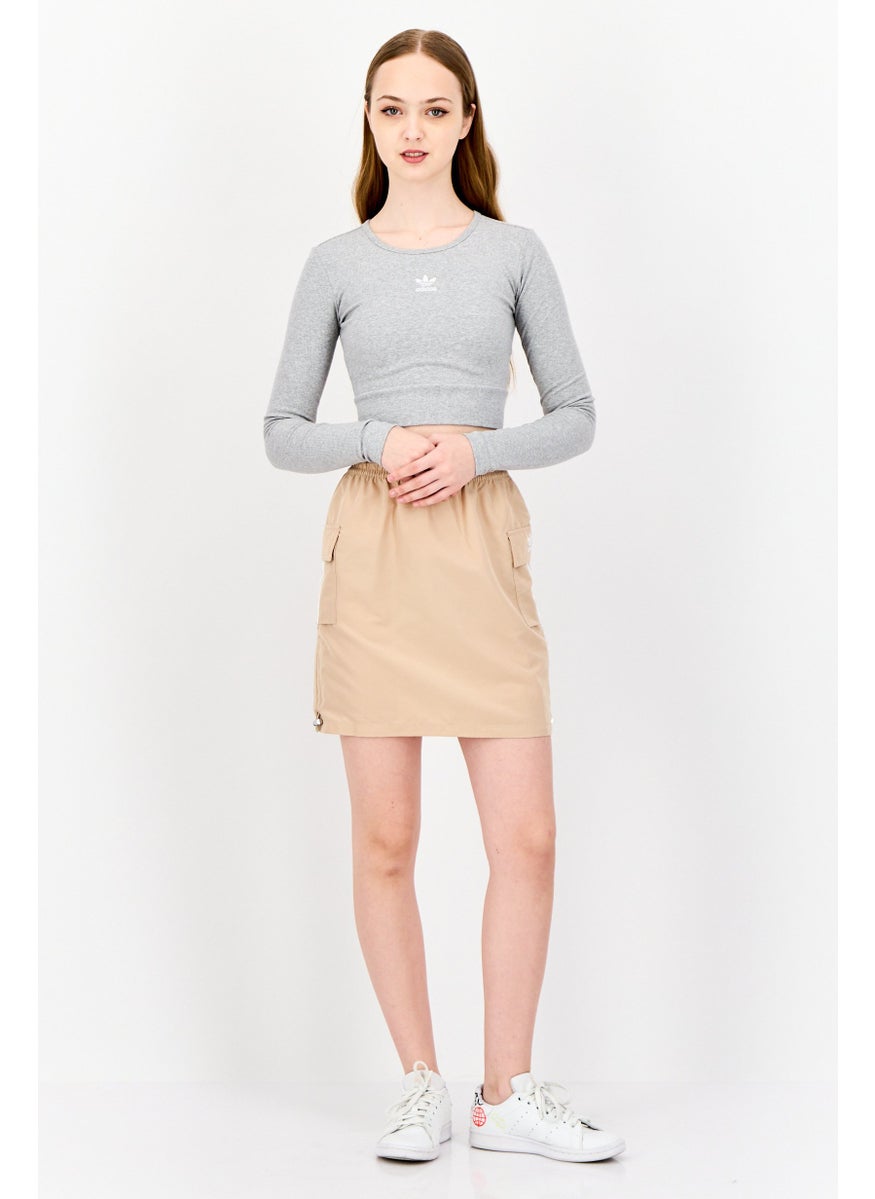 Women Sportswear Fit Outdoor Cargo Skirt, Tan