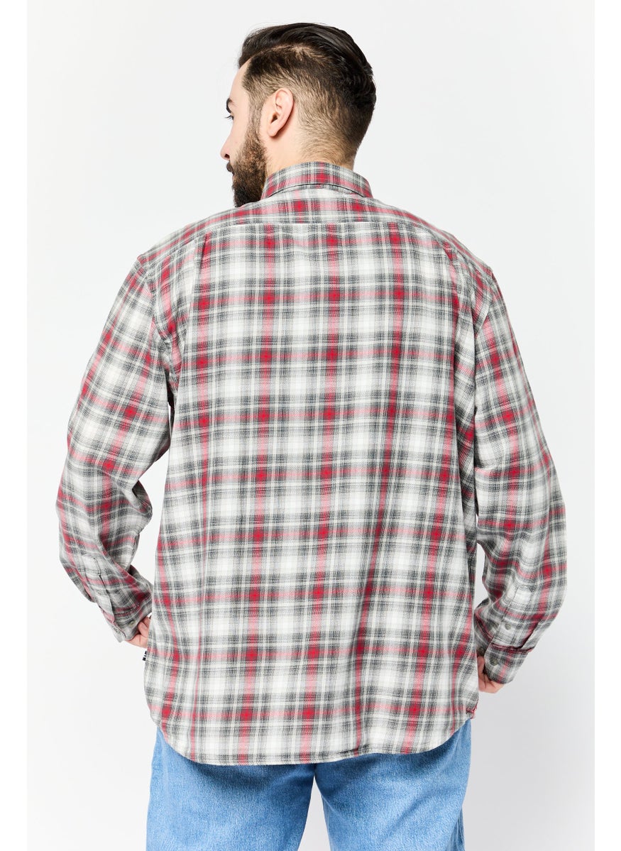 Men Classic Fit Plaid Long Sleeve Casual Shirts, Multicolor