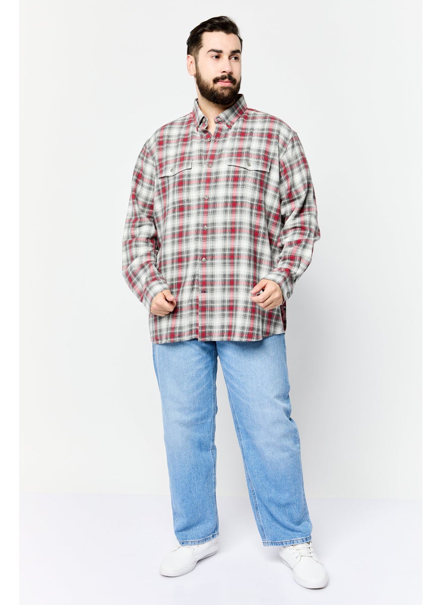 Men Classic Fit Plaid Long Sleeve Casual Shirts, Multicolor