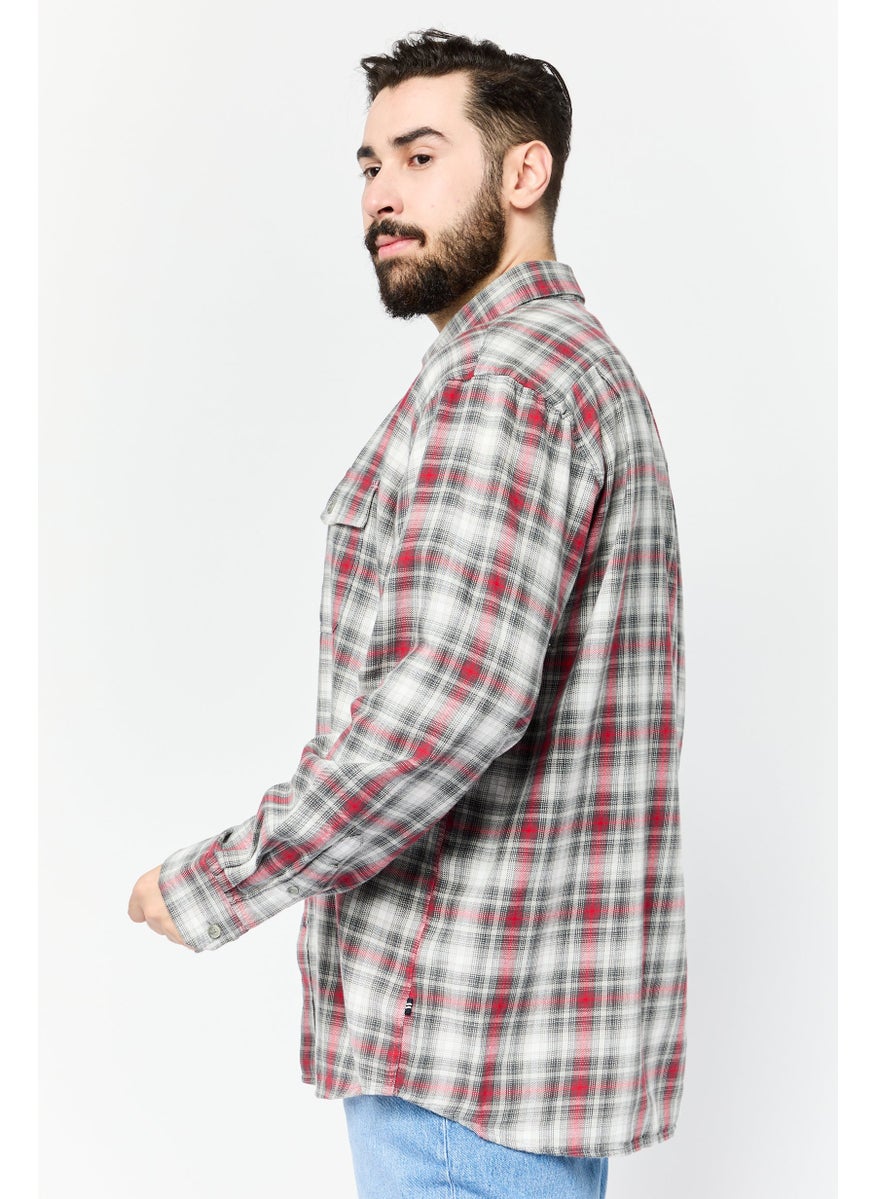 Men Classic Fit Plaid Long Sleeve Casual Shirts, Multicolor