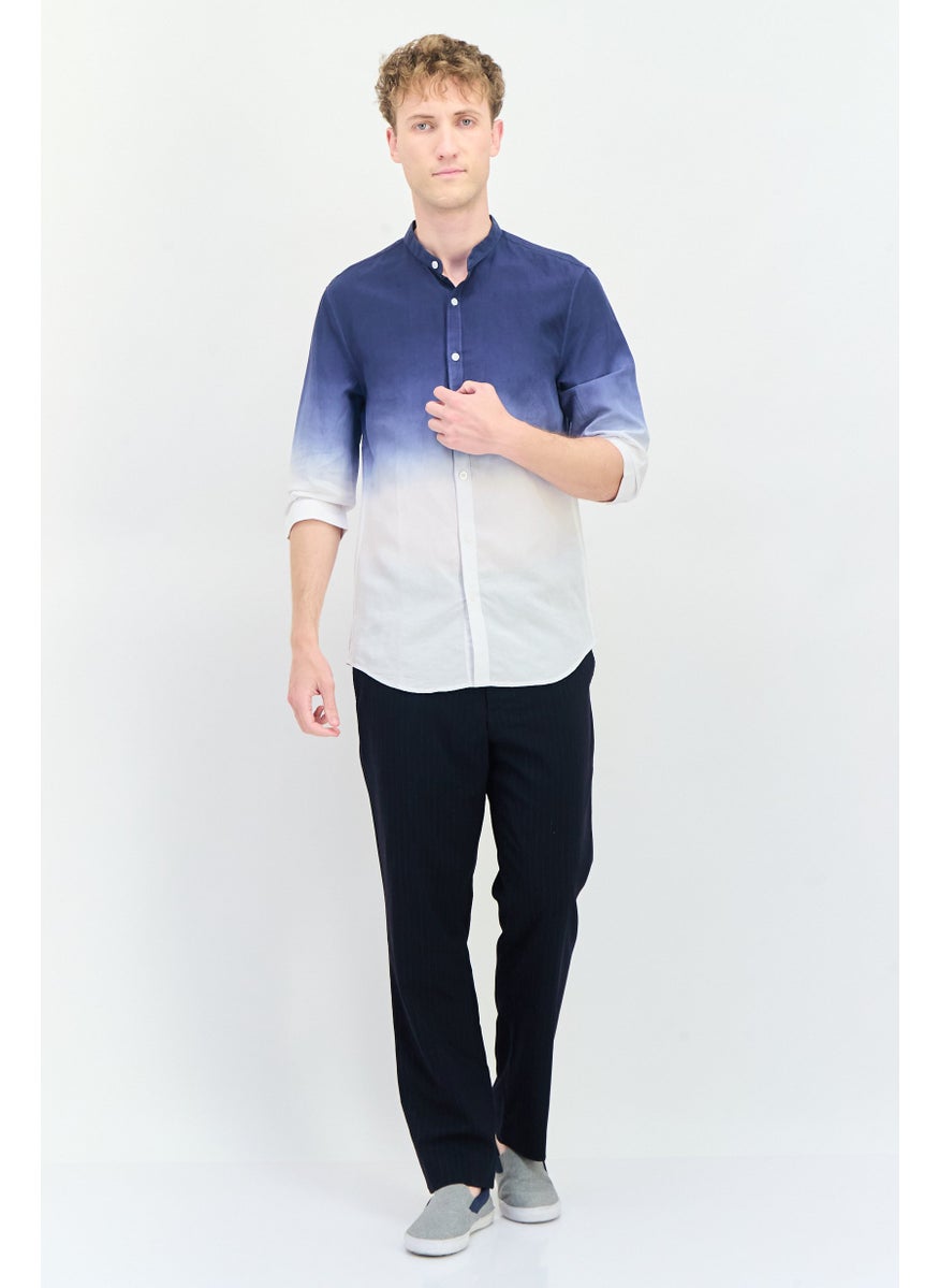 Men Regular Fit Ombre Full Sleeves Casual Shirt, Multicolor