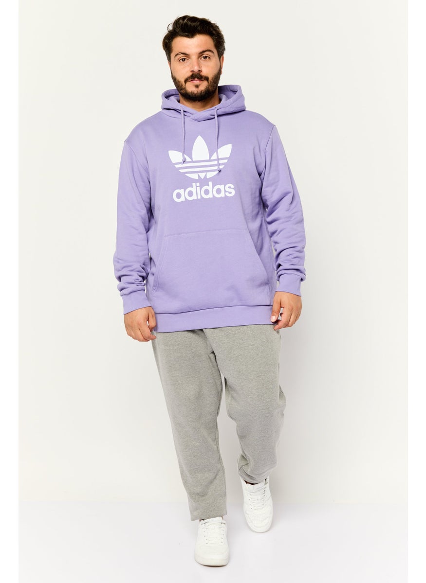 Men Sportswear Fit Long Sleeves Outdoor Sweatshirt, Purple