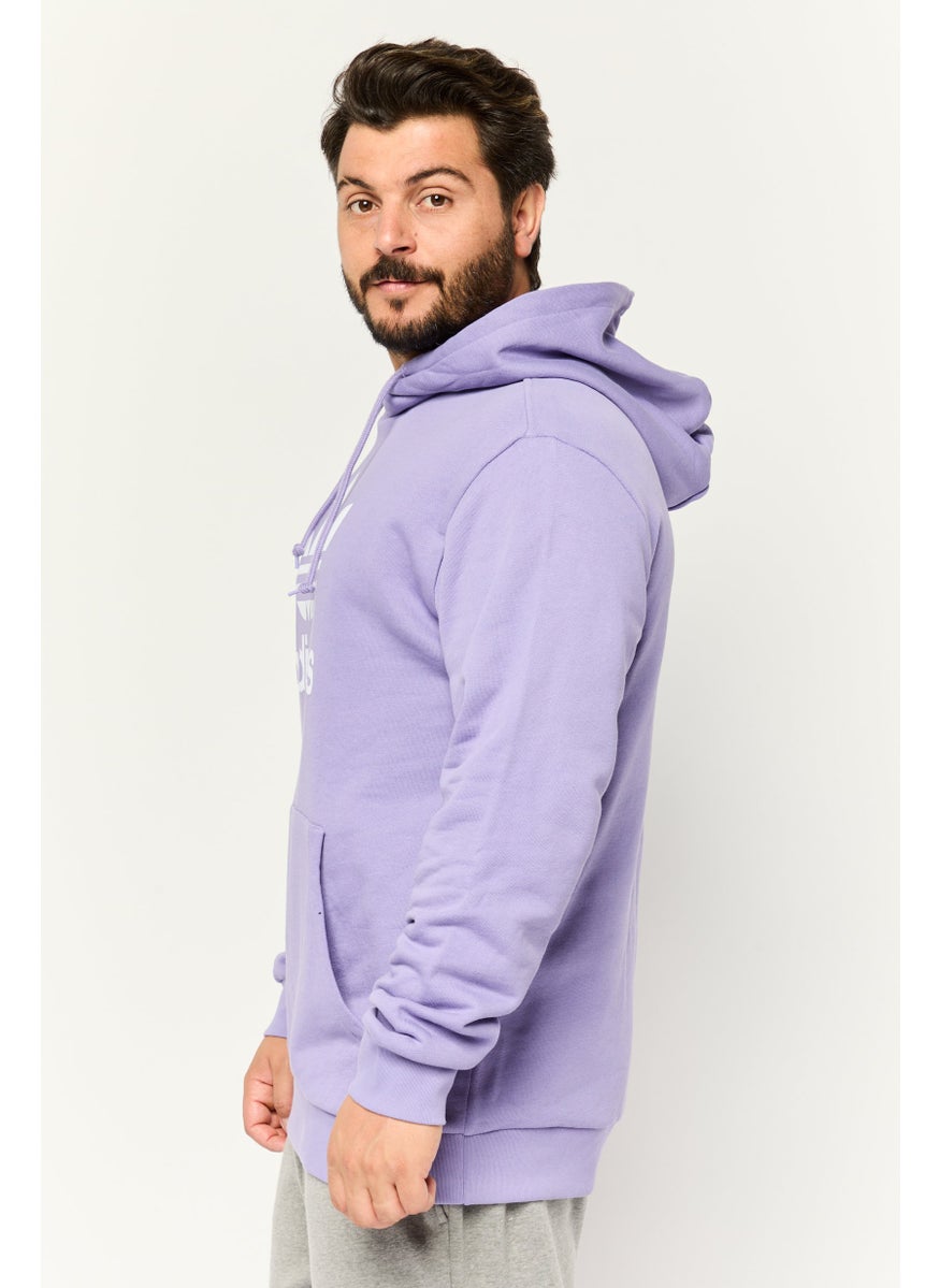 Men Sportswear Fit Long Sleeves Outdoor Sweatshirt, Purple