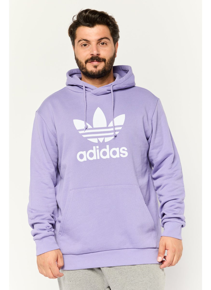 Men Sportswear Fit Long Sleeves Outdoor Sweatshirt, Purple