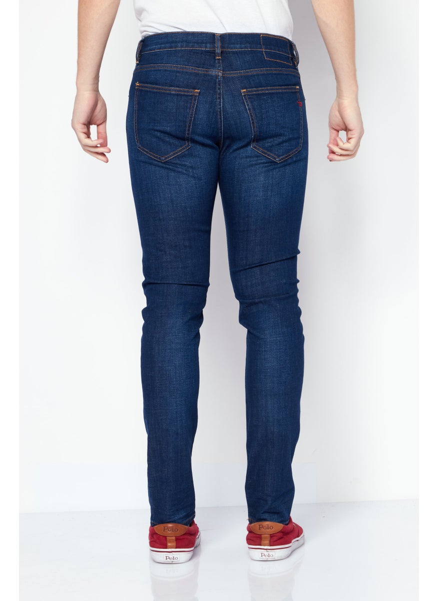 Men 2019 D-Strukt Slim Fit Dark Wash Stretchable Denim, Navy