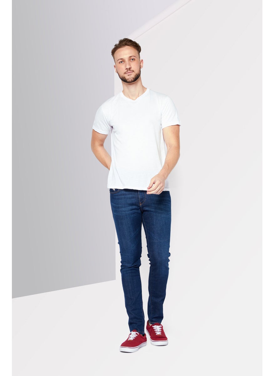 Men 2019 D-Strukt Slim Fit Dark Wash Stretchable Denim, Navy