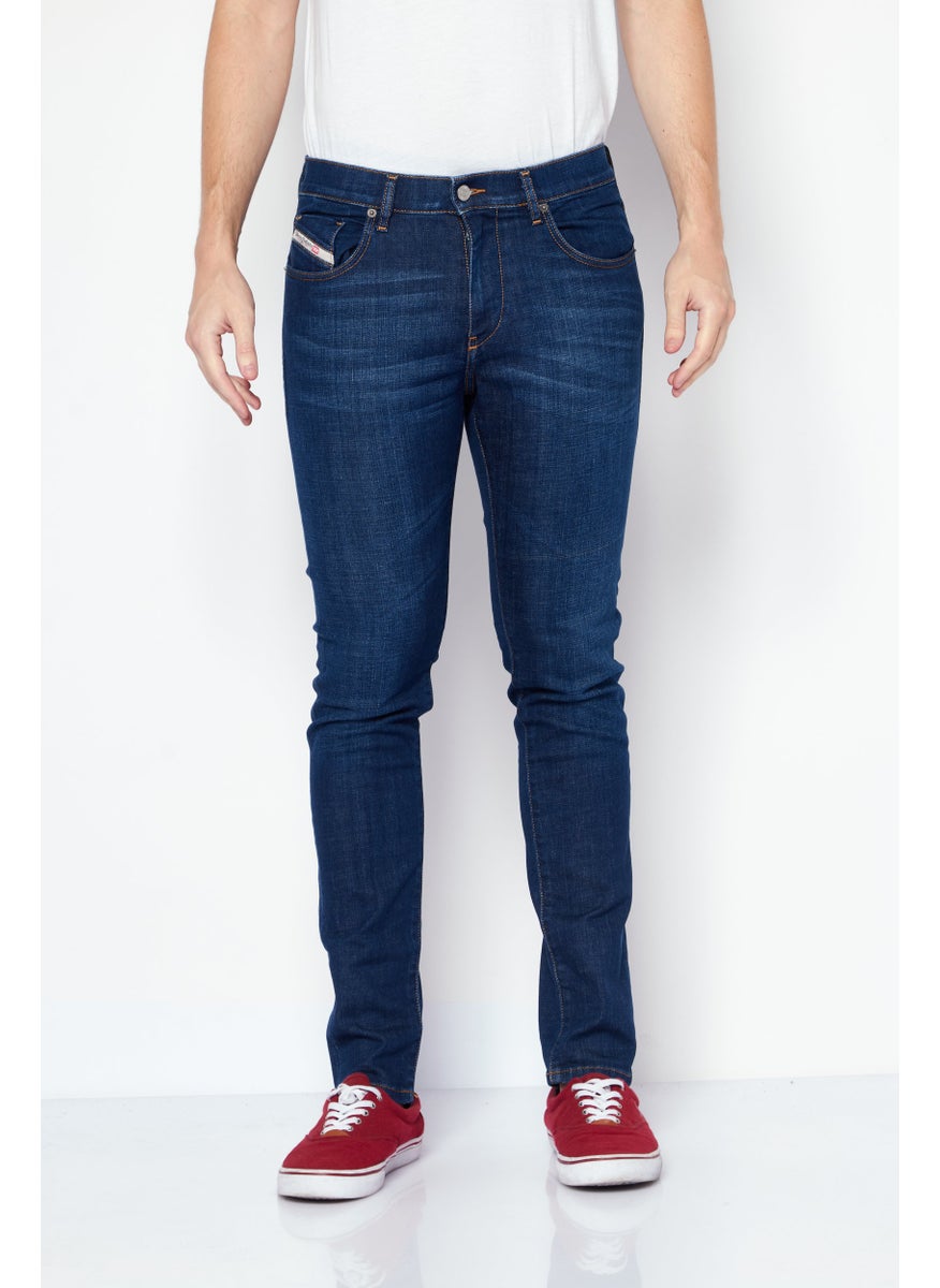 Men 2019 D-Strukt Slim Fit Dark Wash Stretchable Denim, Navy