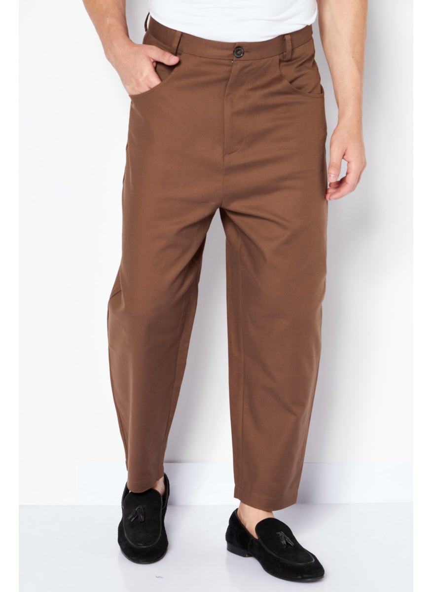 Men Fashion Fit Plain Chino Pants, Khaki
