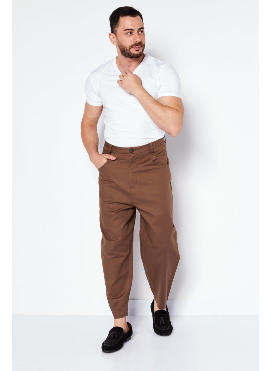 Men Fashion Fit Plain Chino Pants, Khaki