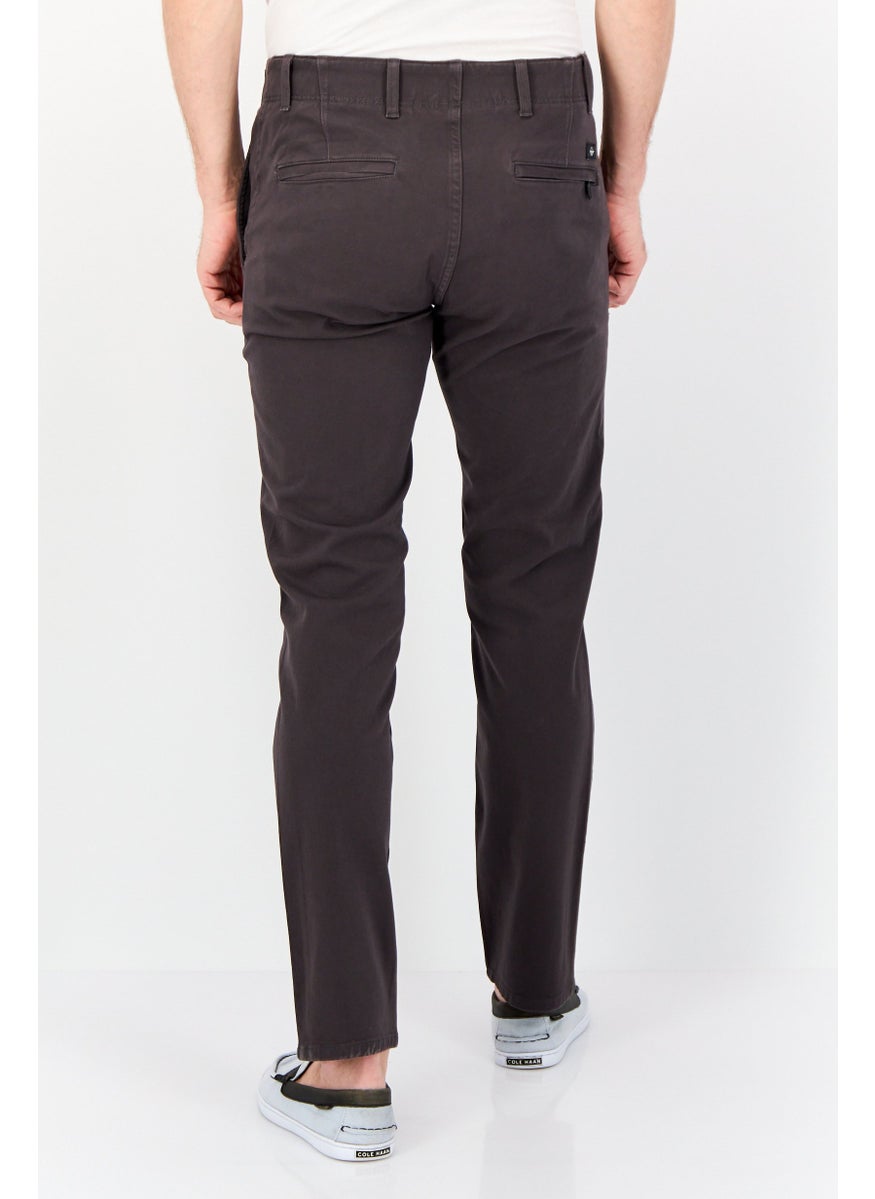 Men Slim Fit Solid Chino Pant, Taupe