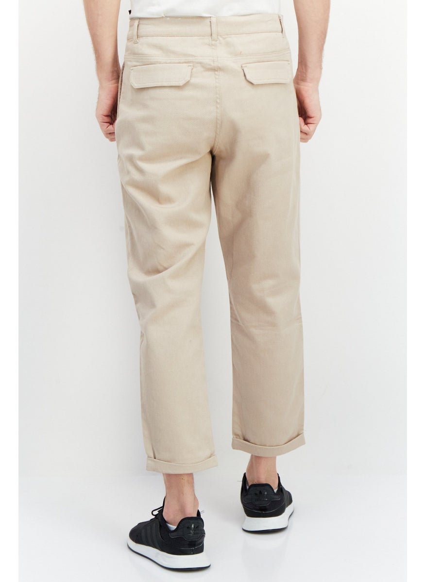 Men Regular Fit Solid Chino Pant, Sand