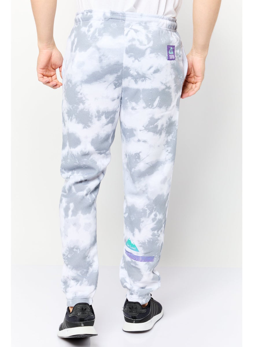 Men Regular Fit Tie Dye Sweatpants, Multicolor