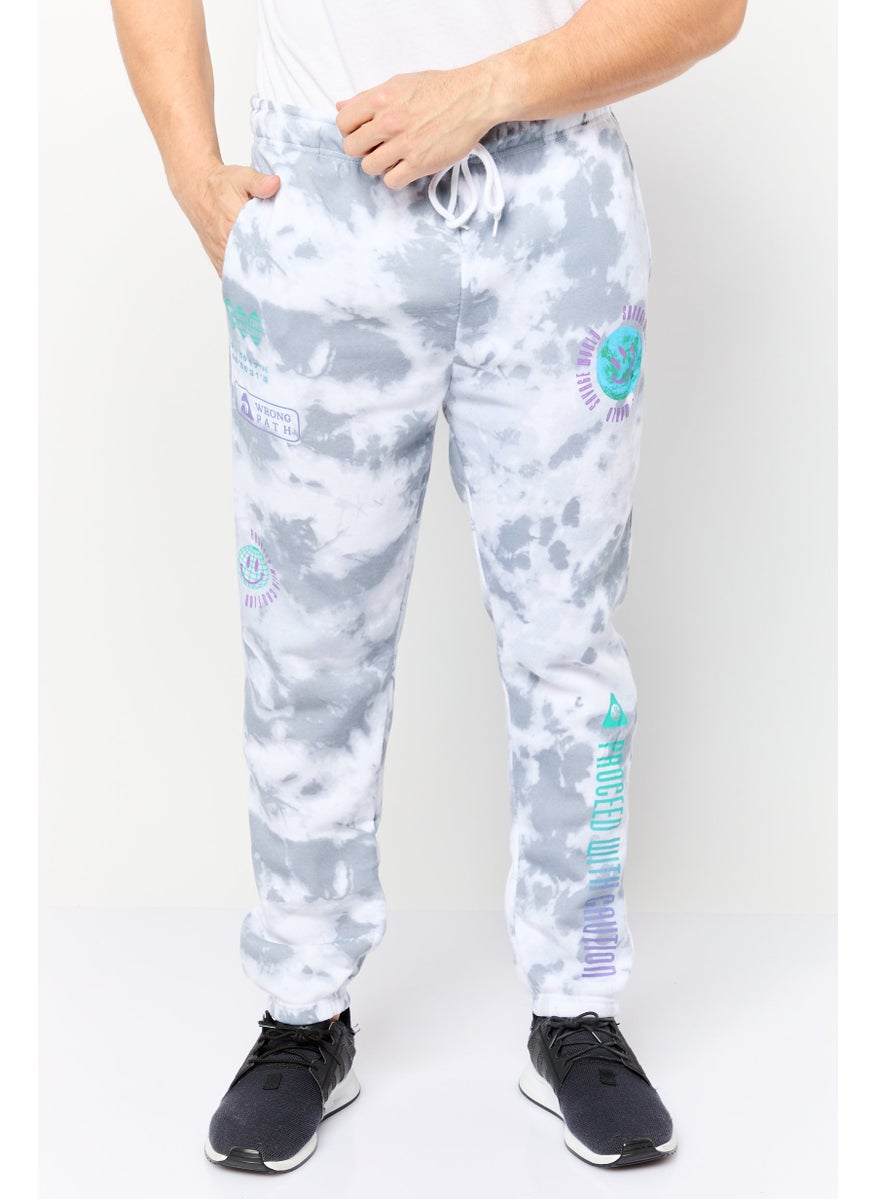 Men Regular Fit Tie Dye Sweatpants, Multicolor