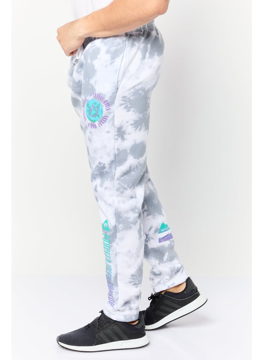 Men Regular Fit Tie Dye Sweatpants, Multicolor