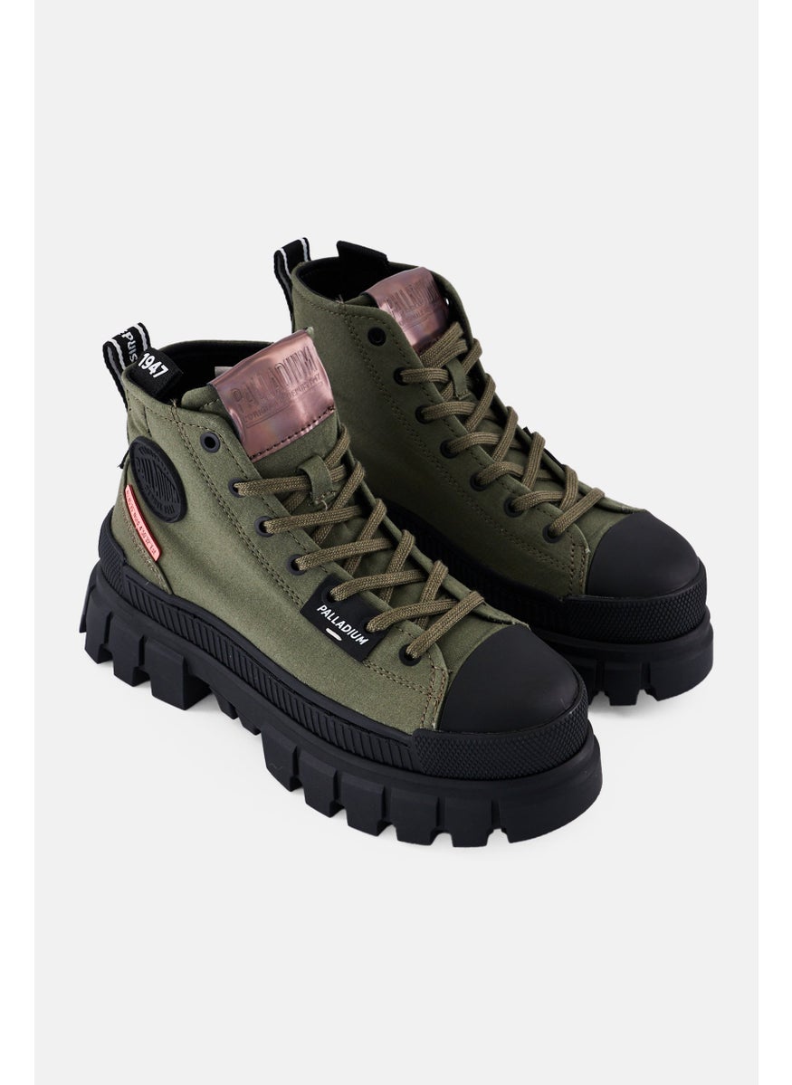 Women Revolt Hi Tx Lace Up Ankle Boots, Olive