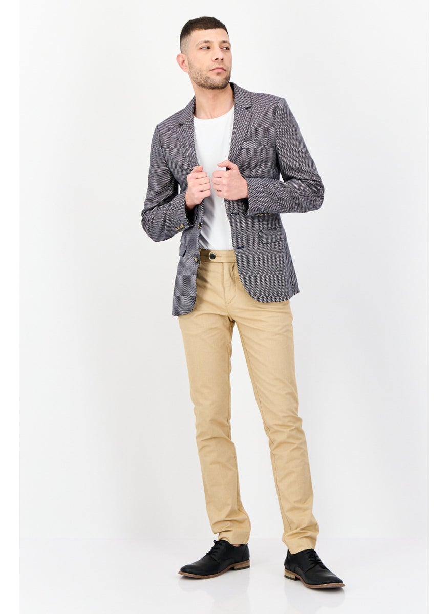 Men Regular Fit Allover Print Casual Blazer, Multicolor