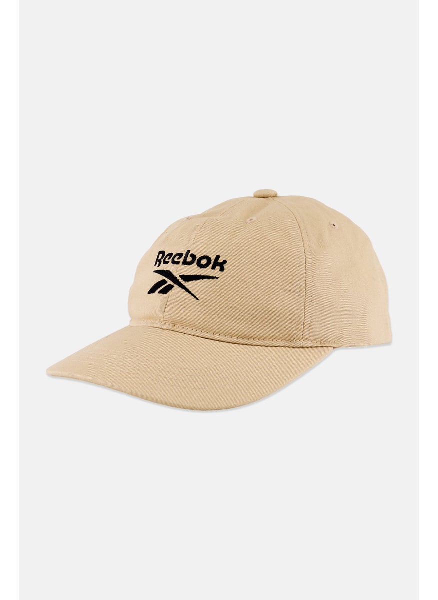 Men Embroidered Logo Sports Cap, Beige