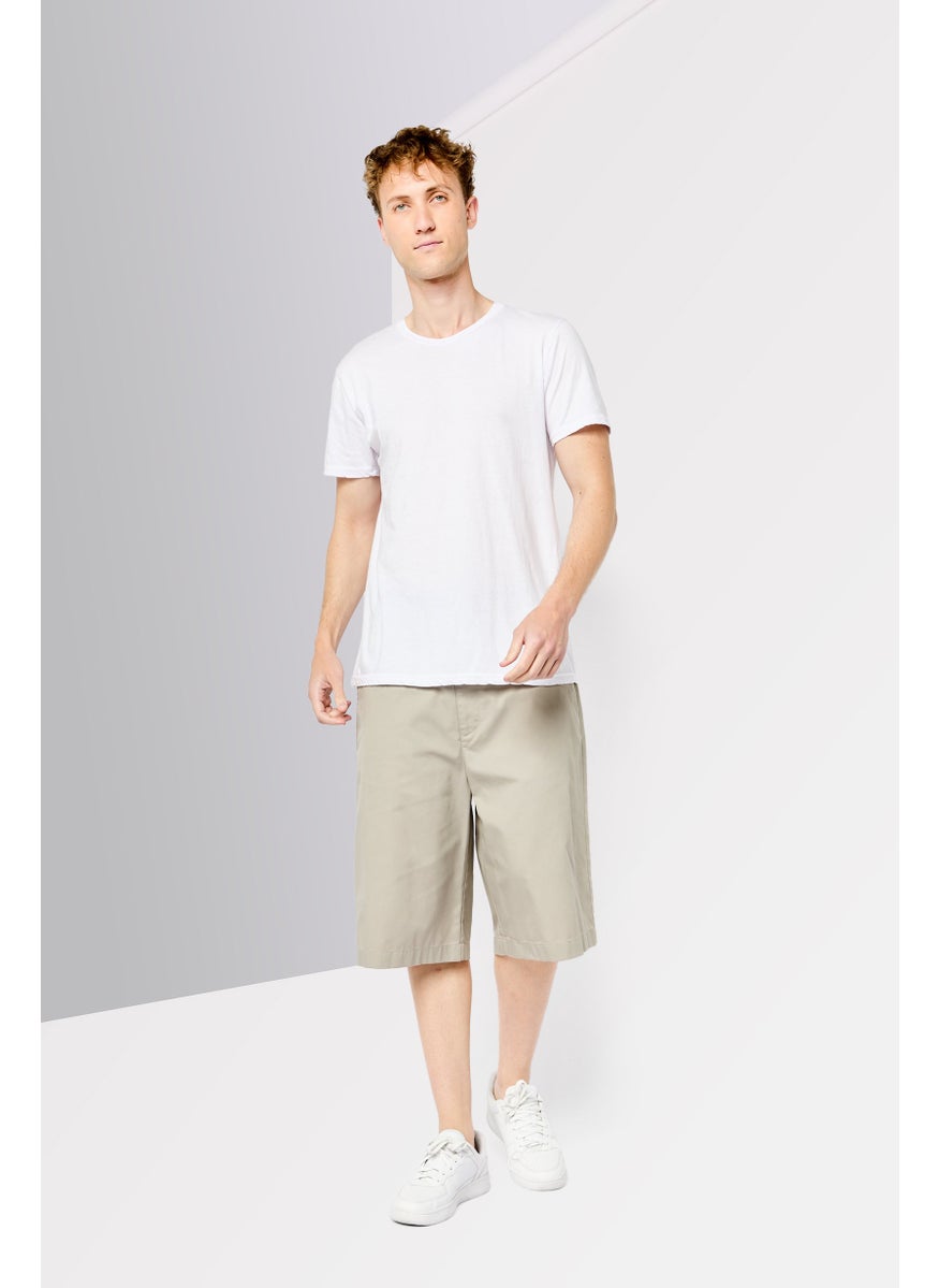 Men Solid Chino Shorts, Grey